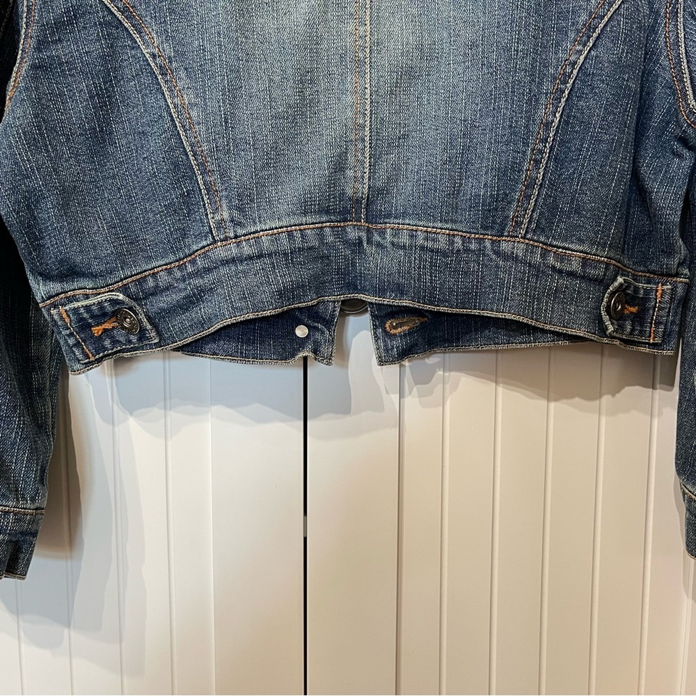 Paris Blues Cropped Blue Denim Jacket - Picture 6 of 14